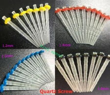 Dental Quartz Fiber Post Transparent Root Canal Pins Screw Post 1.2 1.4 1.6 1.8