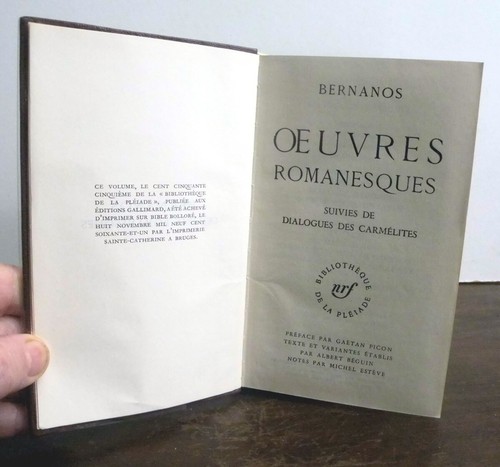 GEORGES BERNANOS ŒUVRES COMPLÈTES