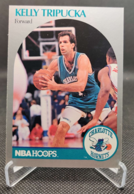 1990-91 NBA Hoops #59 Kelly Tripucka Charlotte Hornets basketball