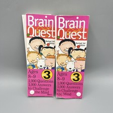 Brain Quest Quiz Cards 1000 Questions 3rd Grade Ages 8-9 Revised 3rd Edition - A