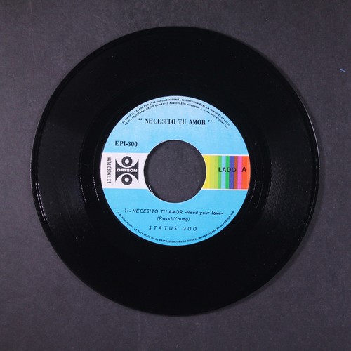 STATUS QUO: necesito tu amor ORFEON 7" Single 45 RPM Mexico - Imagen 3 de 4