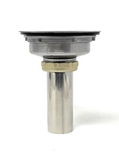 Stainless Steel Kitchen Sink Strainer with Flange , 1-1/2" x 3-1/2 - 4" Opening