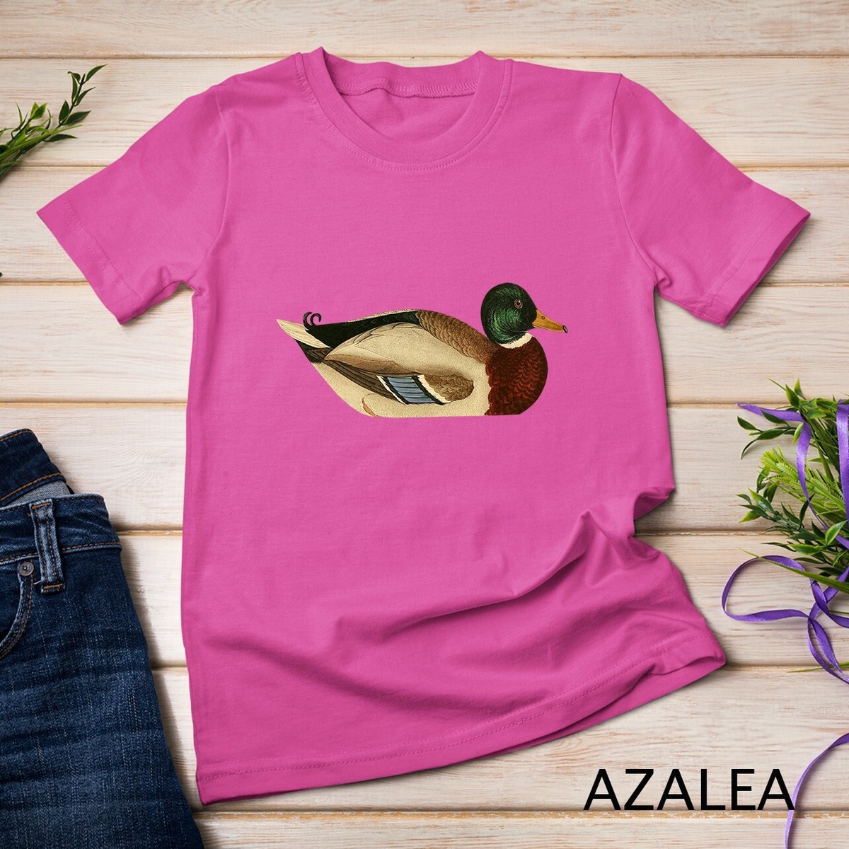 Mallard Duck T-shirt Cute Vintage Duck Graphic Wild Duck Tee