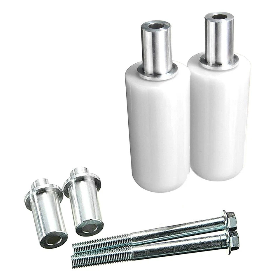 Protector antichoques deslizadores de cuadro de motocicleta universal blanco para Yamaha Suzuki Foto 3 de 4