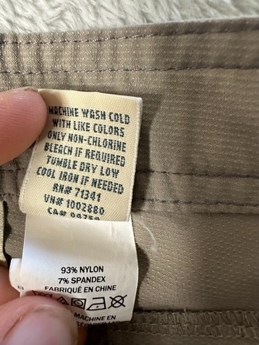 LL Bean Pants Girls 14 Tan Vista Convertible Zip Off Nylon Outdoor Hiking Kids - Picture 15 of 15