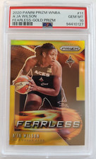 2020 Prizm WNBA A'ja Wilson FEARLESS GOLD /10 #11 PSA 10! POP 3!