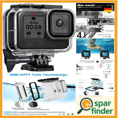 Wasserdicht Go Pro Hero 8 Gehäuse   Schutzkappe & Zubehör