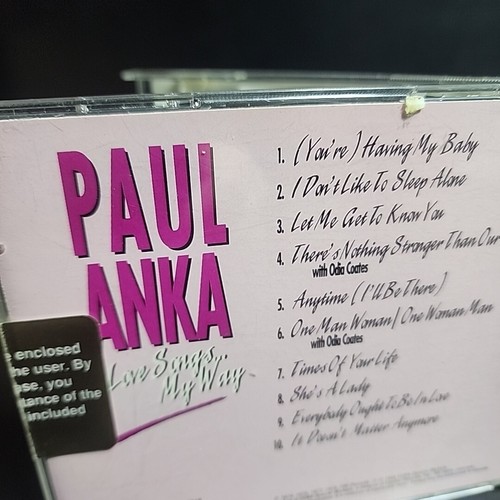 PAUL ANKA Love Songs... My Way (CD 1993) 10 Songs Compilation - Picture 3 of 3