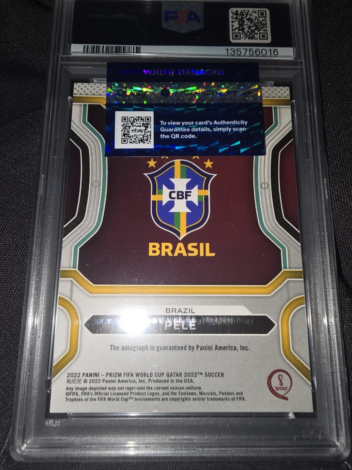 $4K?🤩BRIGHT INK! AUTO FOIL🤩 WORLD CUP QATAR PELE PSA PANINI PRIZM 2022 SIGNED! view 9