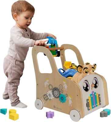 Schiebewagen Werkbank mit rädern Montessori Busy Board aus Holz