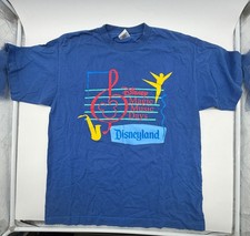 Vintage Disneyland Magic Music Days T-Shirt XL Blue Made In USA 90s Disney Tee