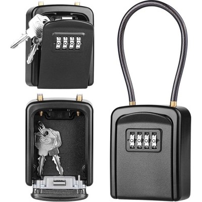 Key Safe with Removable Cable, Waterproof Key Cabinet Key Box for Outdoor Use...