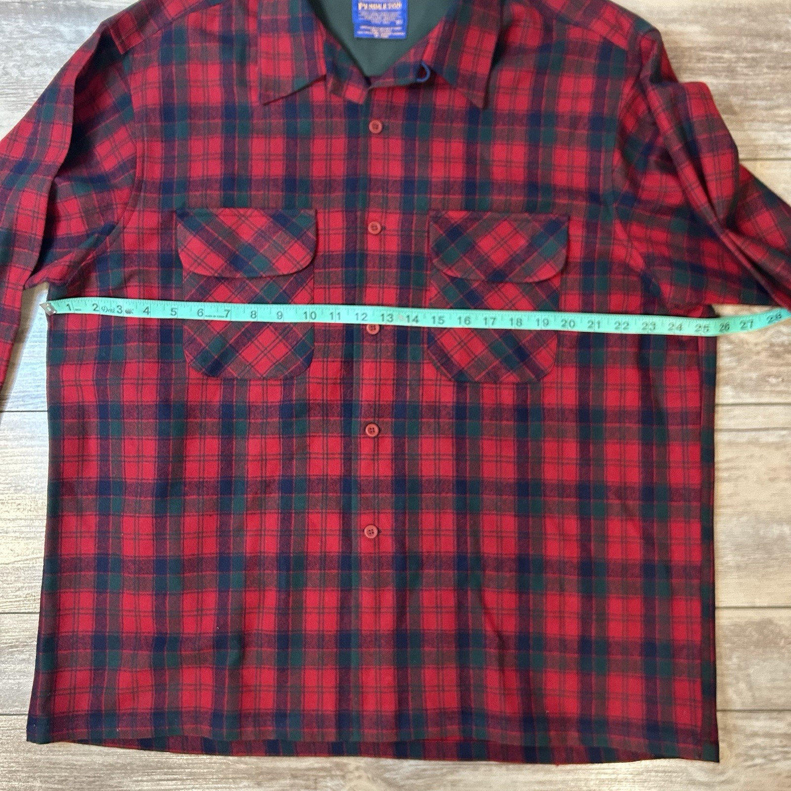 Vintage Pendleton Wool Loop Collar Board Shirt Pl… - image 4