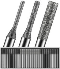 30-Piece 150-Grit Diamond Drill Bit Set for Dremel - 1/8" Shank, Various Tips