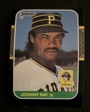 1987 Donruss Johnny Ray Baseball Card #144 Pirates 2B Very Off-Centered