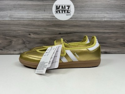 Adidas SAMBA JANE OG Gold Metallic White Gum (IH6599) Women's