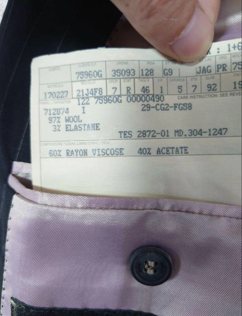 Giacca Gucci blu navy blazer a righe doppio sartoriale taglia 46 usata in ottime condizioni