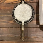 Vintage Antique Aluminum Griswold No.608 Cast Iron Waffle Iron with low base