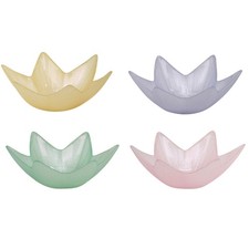 Set of Glass Star Shaped Serving Dishes Snack Dip Nut Bowl Candy Party Platter