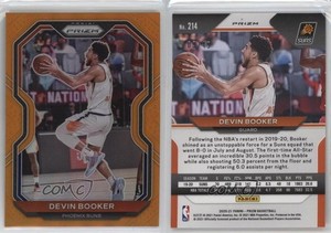 2020-21 Panini Prizm Orange Prizm /49 Devin Booker #214