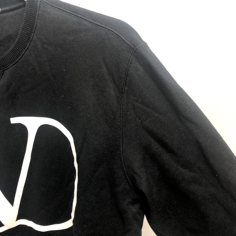 Felpa VALENTINO TV0MF11Y680 20SS Stampa Logo Abbigliamento Trainer Cotone Nero