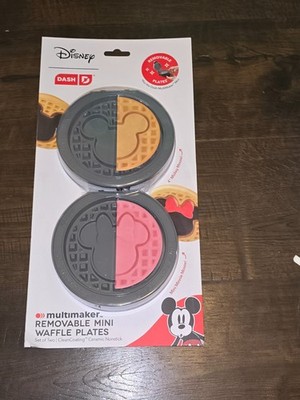 Disney Dash Mickey Mouse Removable Waffle Plates for Mini Maker Set New