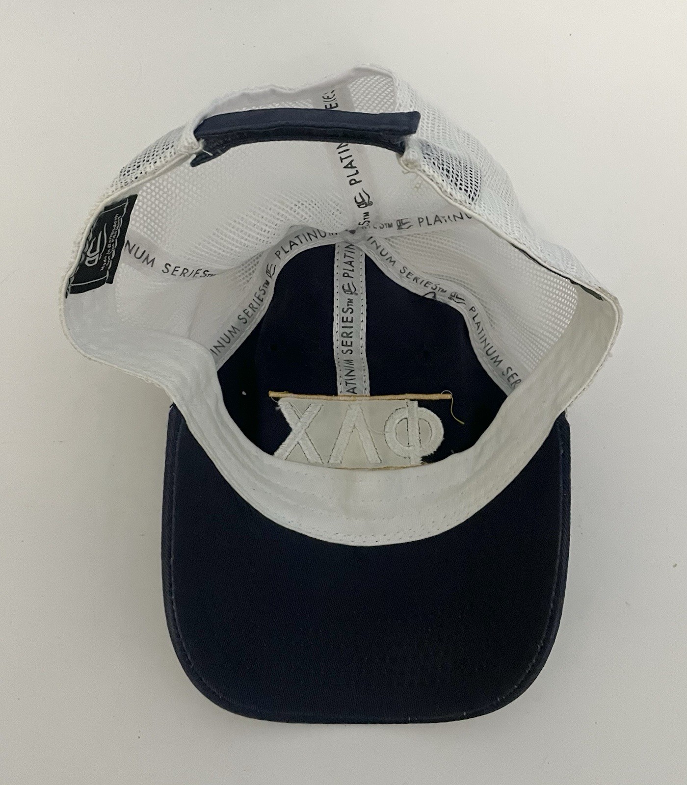 Phi Lambda Chi Adjustable Trucker Hat Navy Blue O… - image 6