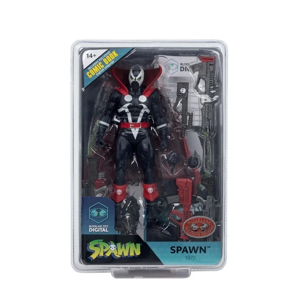 Spawn Page Punchers Actionfigur Spawn 1977 Red and Black (Chase) Red Platinum Ed - Immagine 2 di 3