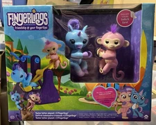 FINGERLINGS Monkey Coral & Unicorn Callie See Saw Teeter Totter Play Set NEW