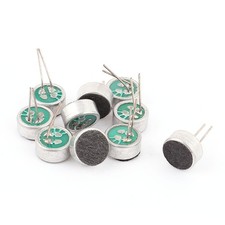10pcs 9mm x 4.5mm Through Hole Mini Microphone Condenser Pickup