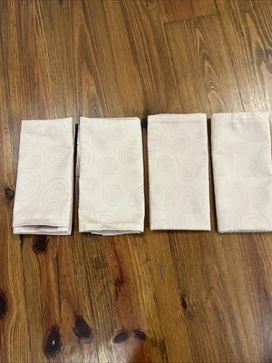 GARNIER-THIEBAUT Lot Of 4 New Garnier Thiebaut 21” Cappuccino Cloth Dinner Napkins 100% Cotton