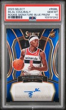 Bilal Coulibaly #RS-BIL 2023 Select Rookie Signatures Blue Prizm Auto /49 PSA 10