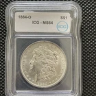 Morgan Silver Dollar 1884-O-Vam 22 - MS64