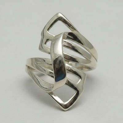 Stilvolle echte Sterling Silber Ring solide punziert 925 handgefertigt