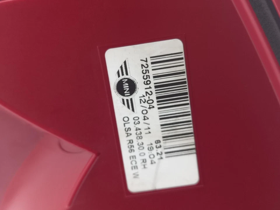 MINI (BMW) MINI Tail Light Rear Lamp O/S 2010-2015 2 Door Convertible RH 6321725 - Image 3 of 4