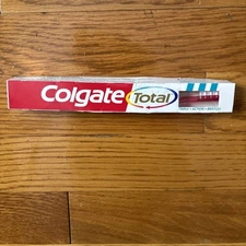 Vintage 1996 Colgate TOTAL Triple Action Extra Soft Bristle Toothbrush Red NOS