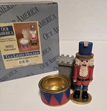 Nutcracker Tea Light Candle Holder Our America Retired