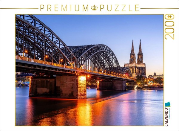 Calvendo Puzzle HohenzollernbrüCke Zur Blauen Stunde | 2000 Teile Lege-GrößE 90X-image