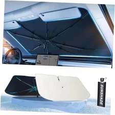Car Windshield Sun Shade Umbrella - [Nano-Ice-Crystal Medium(56" L x 31" W)