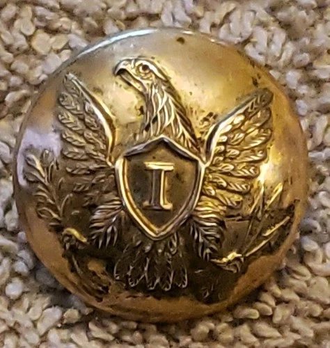 Civil War / Post CW Infantry Shield Dome Button..Extra Quality