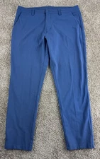 Bylt Pants Men's 40x30 Blue Slim Fit Everyday Pant 2.0 Wicking Stretch Golf