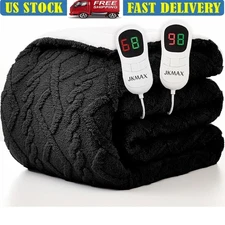 Electric Heated Blanket 220gsm Sherpa Soft Comfortable Safe Temperature Control