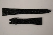 Universal Genève black lizard watch strap, 16 mm vintage (66782)