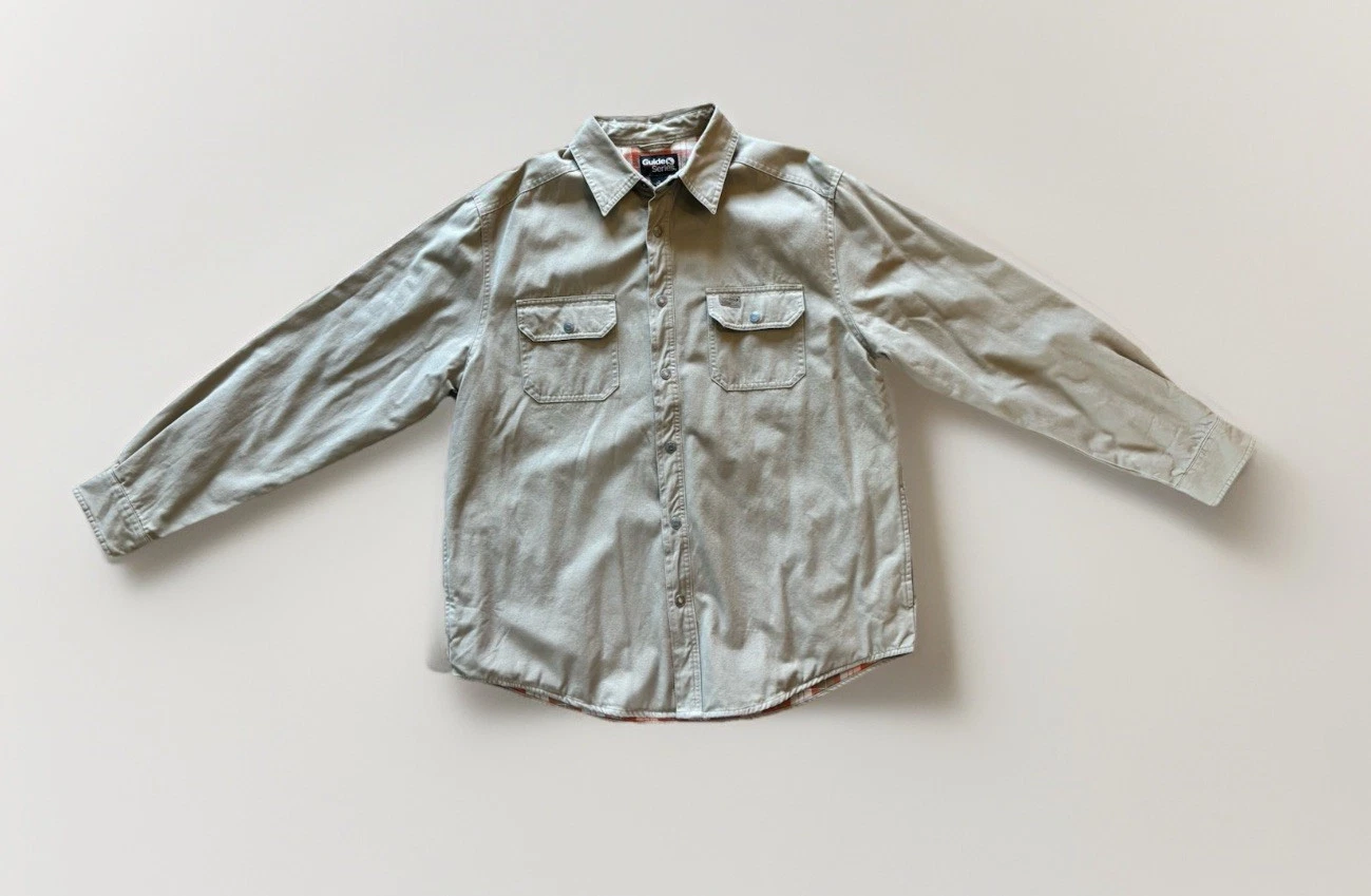 Mens Guide Series Shacket Medium Brown Flannel Lined Shirt Jacket Gander Mtn