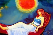 8x10 Modern Art Original Signed Limited Edition Print “Moonstruck”