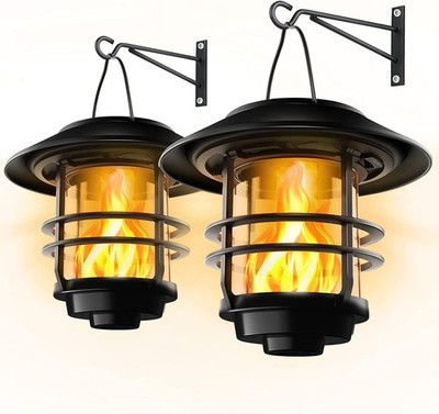 FLOWood Solarlampen für Außen Garten,Glas und Metall IP65 Wasserdicht, F