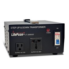 LiteFuze 2000 Watt Voltage Converter Transformer Step Up/Down - 110v to 220v ...
