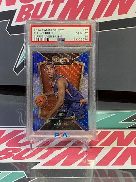 2014 Panini Select Blue Silver Prizm RC TJ WARREN #97 PSA 10 - Pop 4! NETS