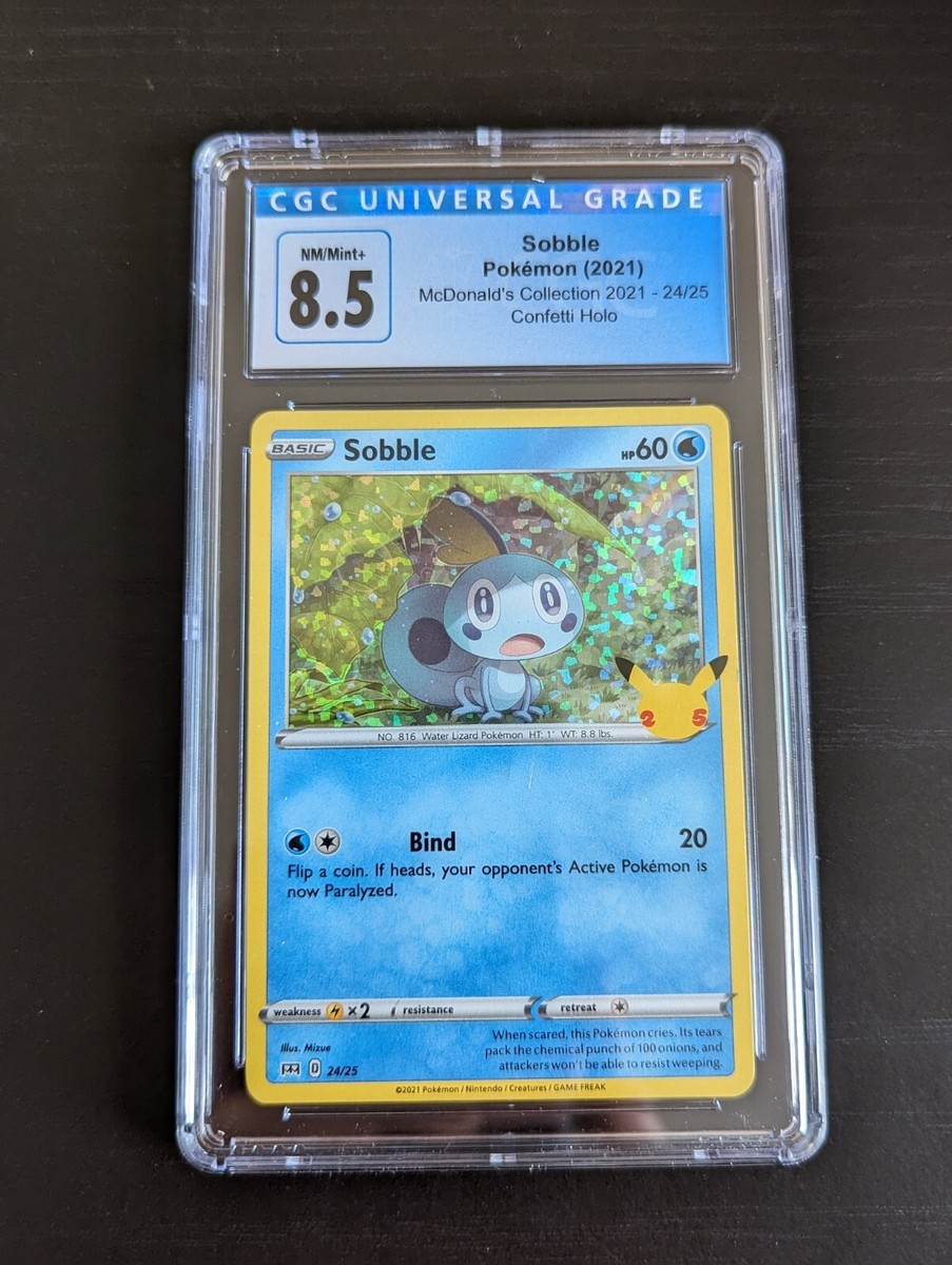 sobble pokemon card mcdonalds Grookey Scorbunny - 25th Anniversary McDonald's Exclusive Promo Lot Placeholder Image Provided CGC 8.5 Near Mint SOBBLE