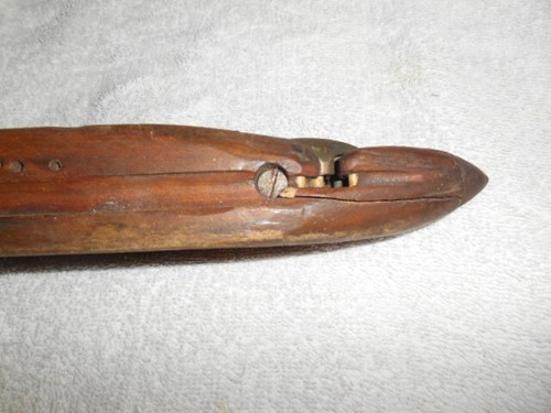 ANTIQUE WOODEN 17 INCH LOOM BOAT SHUTTLE - Picture 6 of 9